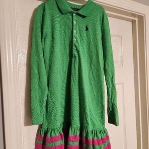 Ralph Lauren Green and Pink Dress